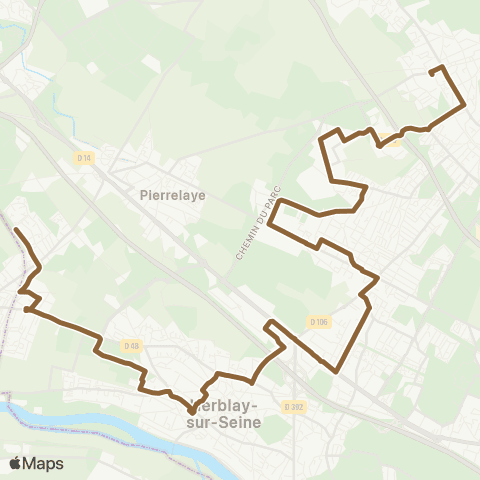 Île-de-France Mobilités Buttes Blanches <> ︎Gare de Bessancourt map