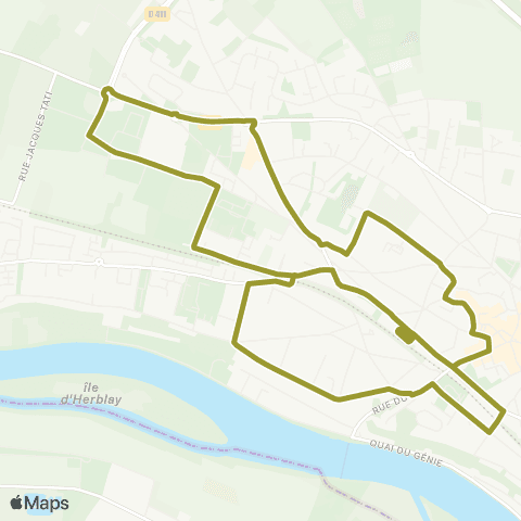 Île-de-France Mobilités Gare d'Herblay <> ︎Gare d'Herblay map
