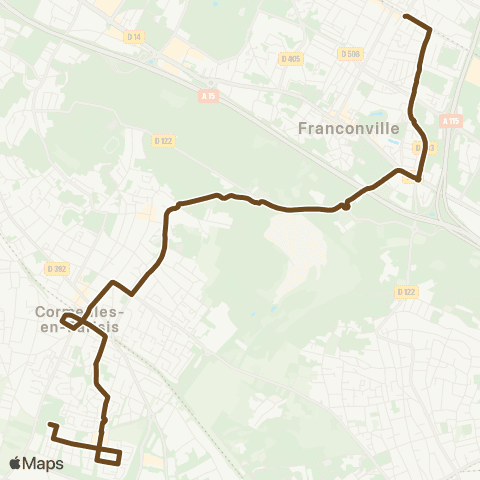 Île-de-France Mobilités Gare de Franconville <> ︎Collège Louis Hayet map