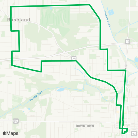 Richland County Transit Springmill St. / Bowman map