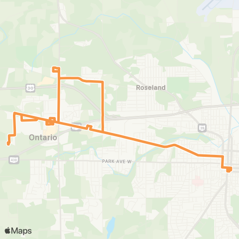 Richland County Transit West Fourth St map