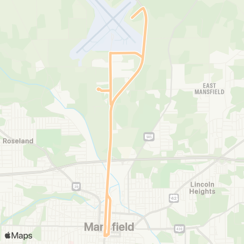 Richland County Transit Airport Industrial Park map