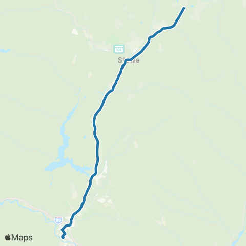 RCT Route 100 Commuter map