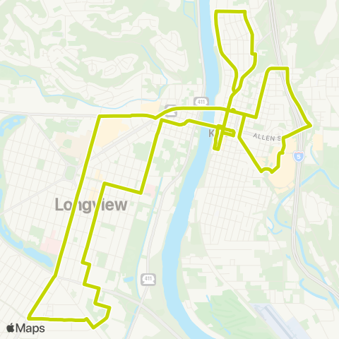 RiverCities Transit 46 map