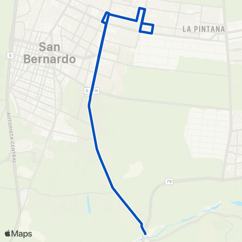 Red Poblacion Valle Nevado - San Francisco map