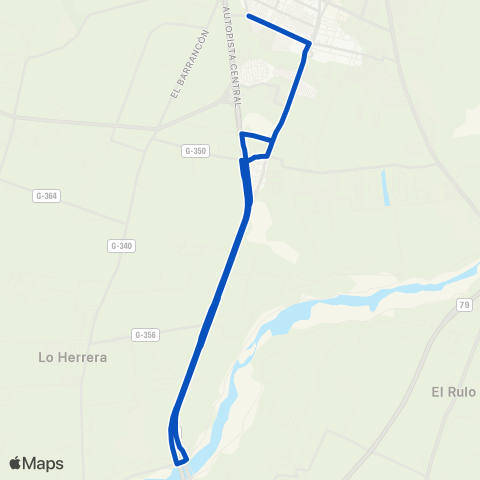 Red General Urrutia - la Estancilla de Nos map