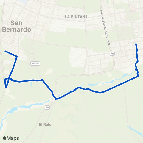 Red Nos - (M) Plaza Puente Alto map