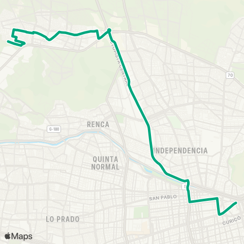 Red Quilicura - Plaza Italia map