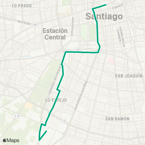 Red (M) u. de Chile - lo Espejo map