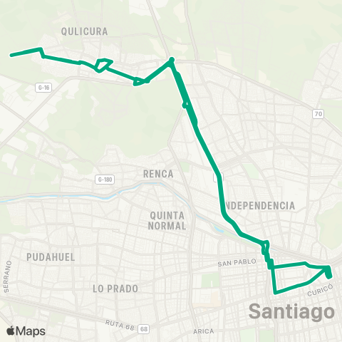 Red Lo Marcoleta - Plaza Italia map