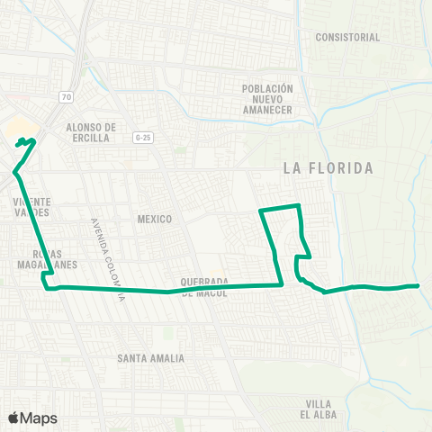 Red (M) Bellavista de la Florida - la Loma map