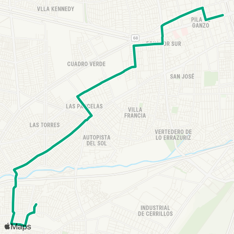 Red Valle Verde - (M) San Alberto Hurtado map