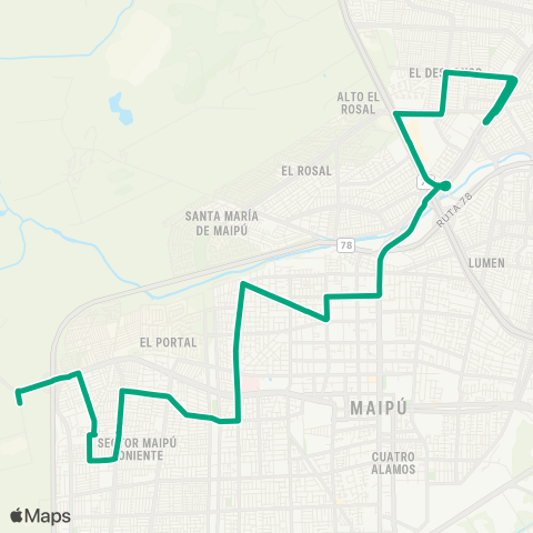 Red Rinconada - Mall Arauco Maipu map