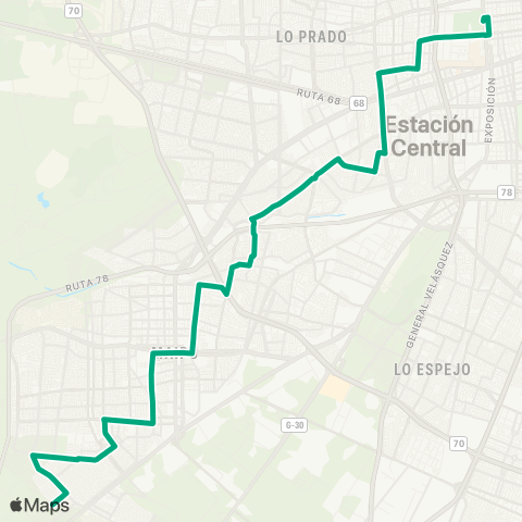 Red Villa los Heroes - (M) Quinta Normal map