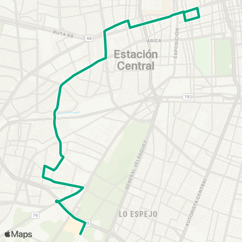 Red Mall Plaza Oeste - Estacion Central map