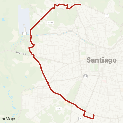 Red (M) los Libertadores - (M) la Cisterna map