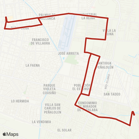 Red Antupirén - (M) Plaza Egaña map