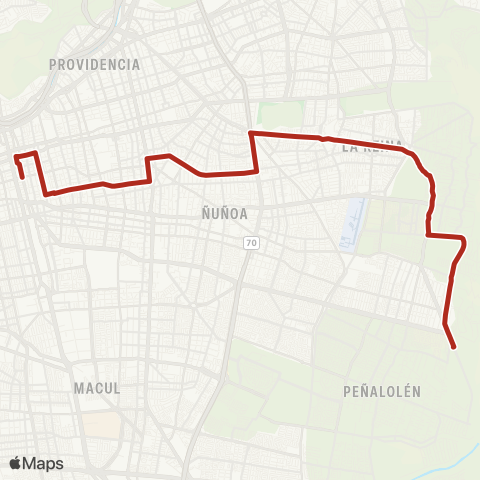 Red Álvaro Casanova - (M) Santa Isabel map