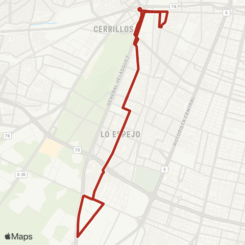 Red Lo Valledor - lo Espejo map