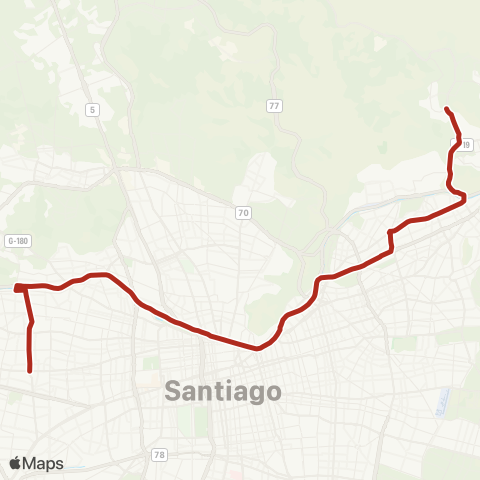 Red (M) Pudahuel - los Trapenses map