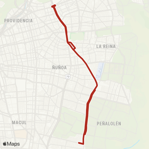 Red Av. Tobalaba - (M) Escuela Militar map