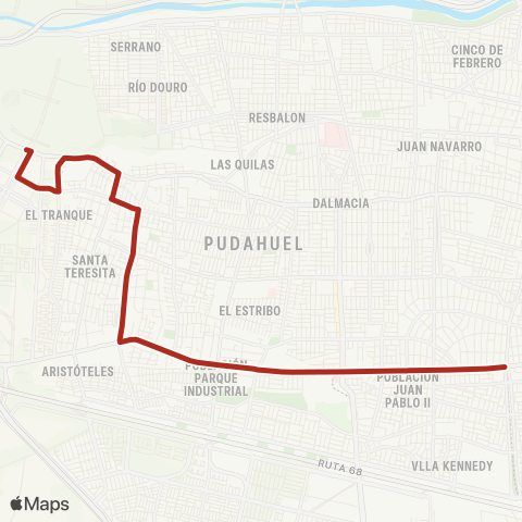 Red Pob. Teniente Merino - (M) San Pablo map