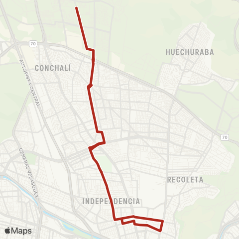Red Santa Marta Huechuraba - (M) Cerro Blanco map