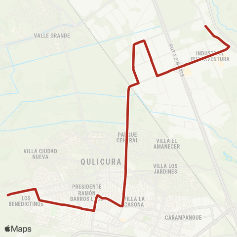 Red Lo Marcoleta - Buenaventura map