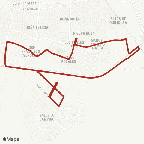 Red Valle lo Campino - Muni. Quilicura map