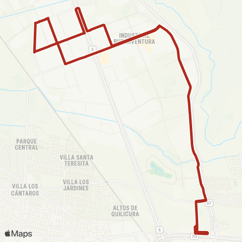 Red (M) los Libertadores - Buenaventura map