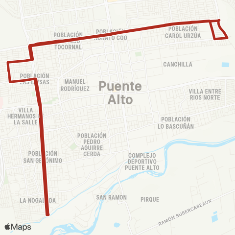 Red Pie Andino - San Geronimo map