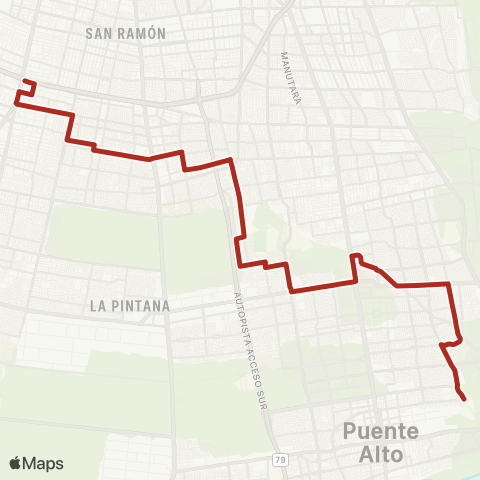 Red (M) la Cisterna - Pie Andino map