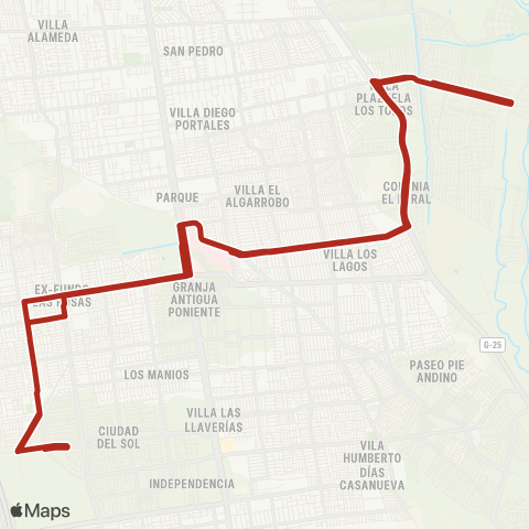 Red Villa Padre Hurtado - Diego Portales map