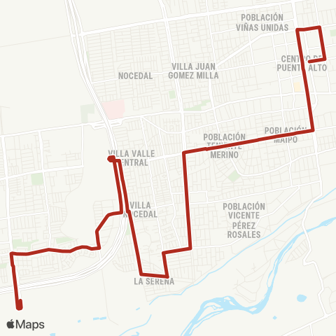 Red Villa Costa Azul - (M) Plaza Puente Alto map