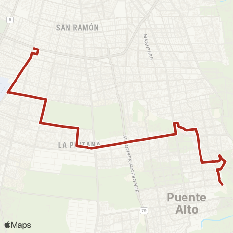 Red (M) la Cisterna - Pie Andino map