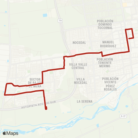 Red Bajos de Mena - (M) Plaza Puente Alto map