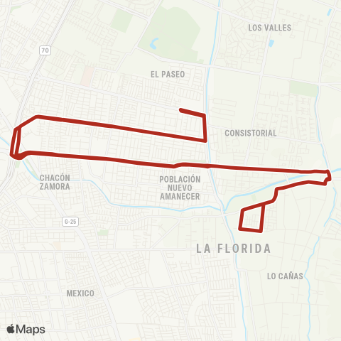 Red San Luis de Macul - Maria Angelica map