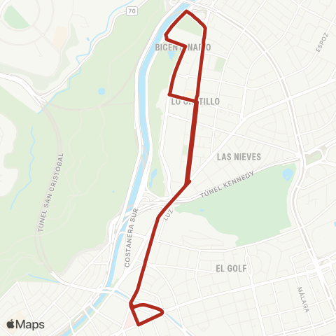 Red Vitacura - (M) Tobalaba map