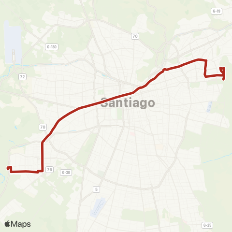 Red Maipu - las Condes map