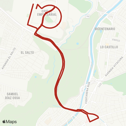 Red Ciudad Empresarial - (M) Tobalaba map