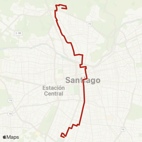 Red Santa Olga - los Libertadores map