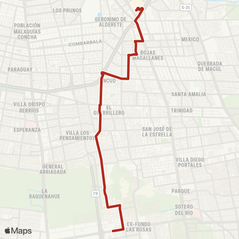 Red Gabriela - (M) Bellavista de la Florida map