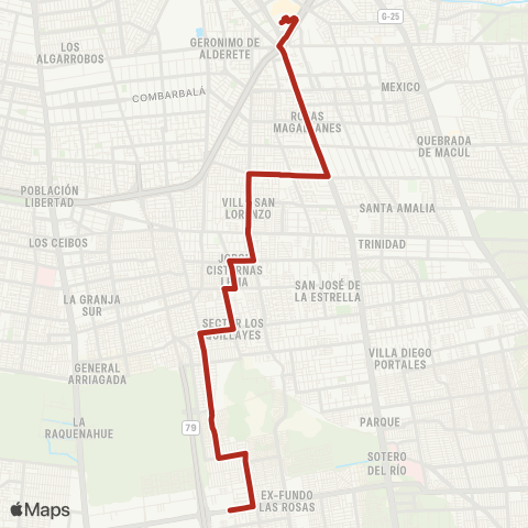 Red Gabriela - (M) Bellavista de la Florida map