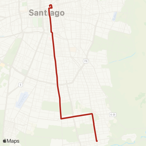 Red Santiago - Puente Alto map