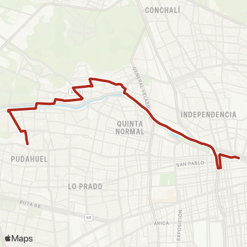 Red Renca - Mapocho map