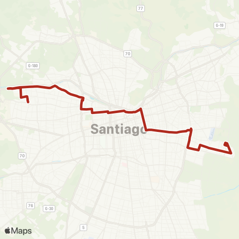 Red Cerro Navia - las Parcelas map