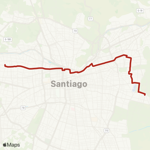 Red J. J. Pérez - Peñalolén map