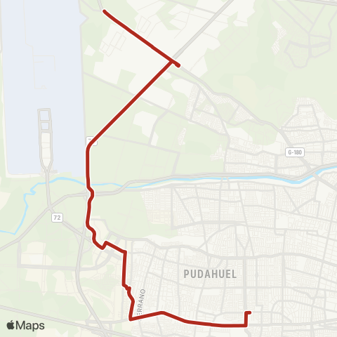 Red (M) Pudahuel - lo Boza map