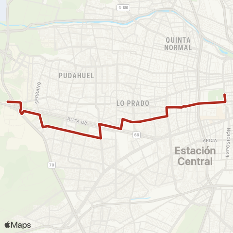 Red Pudahuel Sur - (M) Quinta Normal map