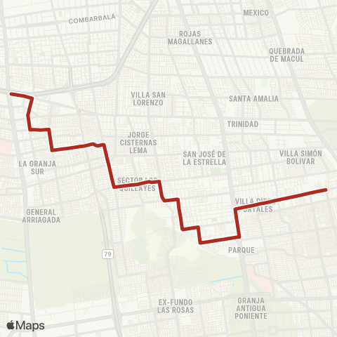 Red (M) Elisa Correa - (M) Santa Rosa map